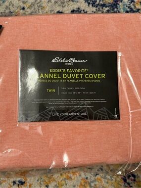 Eddie Bauer Twin Flannel Duvet Cover in Dusty Rose
